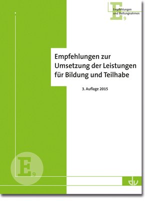 cover image of Empfehlungen des DV zur Umsetzung der Leistungen für Bildung und Teilhabe